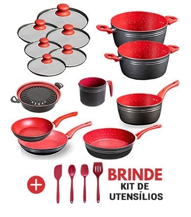 Kit Redsilver 14 peças Churrasclean