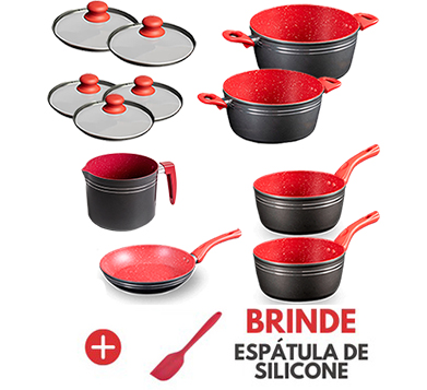 Kit Redsilver 11 peças com leiteira
