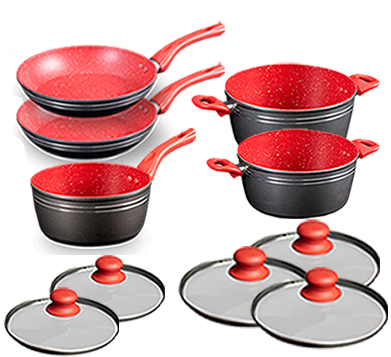 Kit Redsilver 10 peças duo frigideira